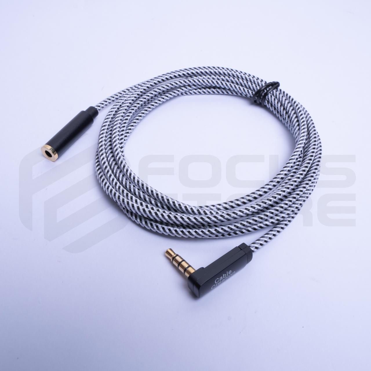 Cable de audio auxiliar TRRS estereo, macho a hembra (1.5m)
