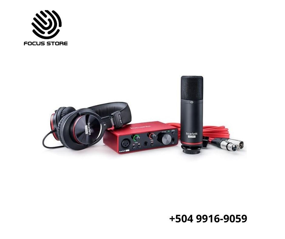 Miniatura: Focusrite Scarlett Solo Studio 3a gen 2x2  con micrófono y audifonos