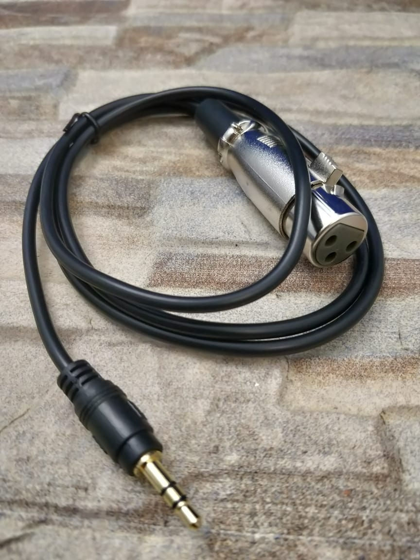 3,5 mm a XLR Adaptador – riipoo 1 Meter 1/8" TRS estéreo de 3,5 mm Jack macho a