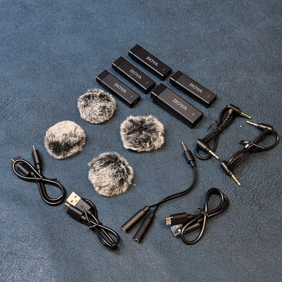 Miniatura: BOYA by-W4 - Micrófonos Lavalier inalámbricos para  4 personas