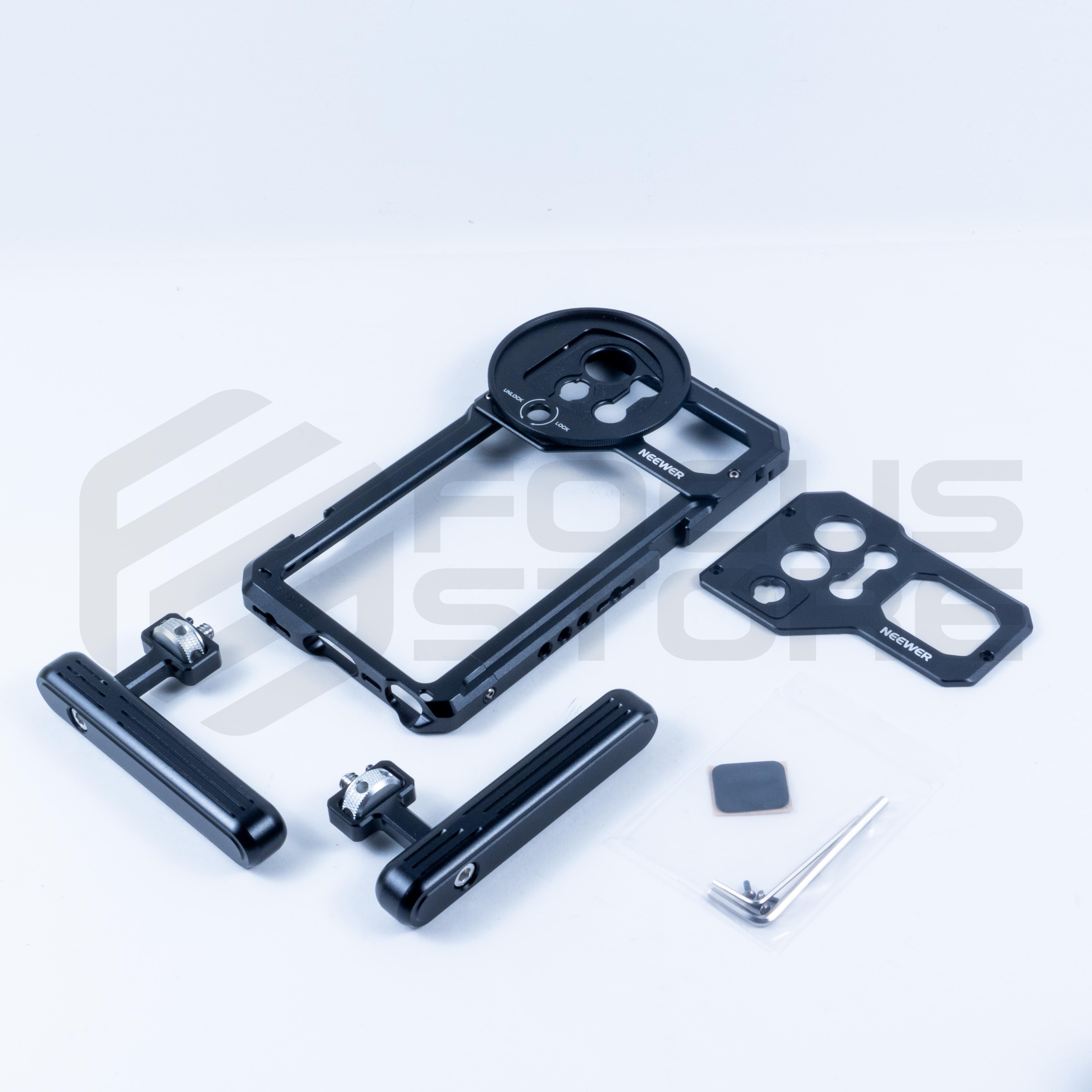 NEEWER Jaula para Galaxy S23 Ultra - Soporte de teléfono con asas laterales