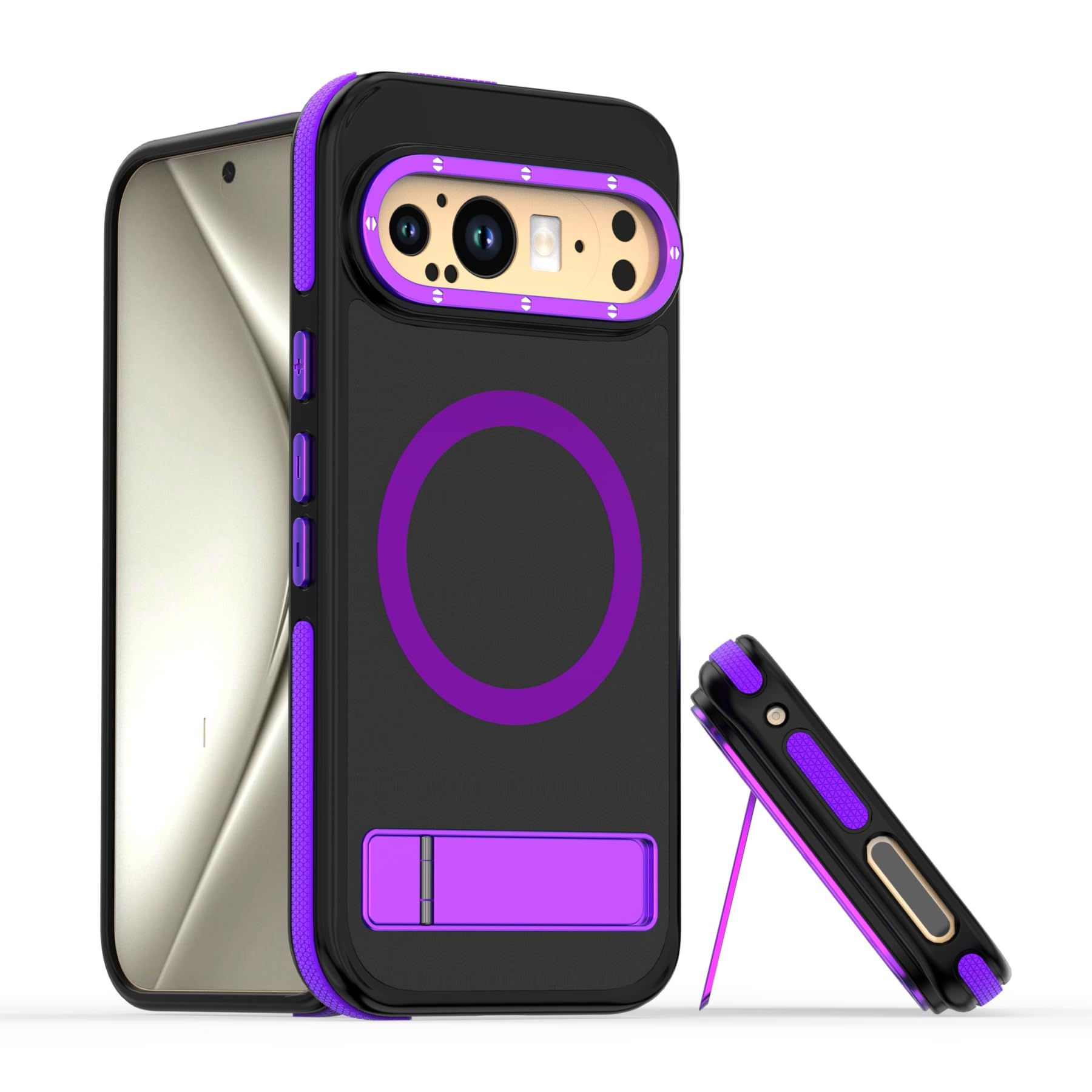 QWFORQW for Google Pixel 9/Pixel 9 Pro Case Cover [Support MagSafe] Anti-Slip Sh