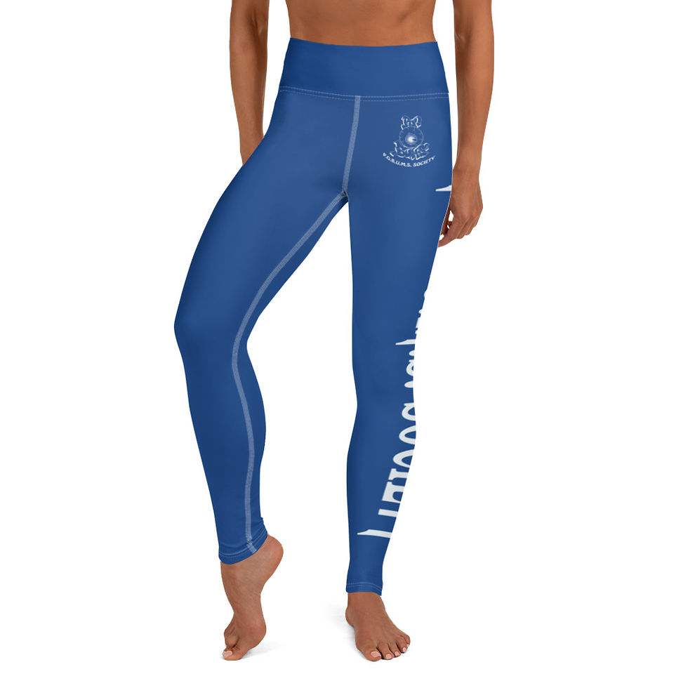 Thumbnail: P.O.B.U.M.S. Thick-a-licious Yoga Leggings (Blue)