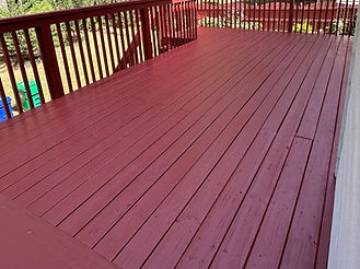 Deck staining