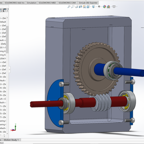 Gearbox design, assembly and animation