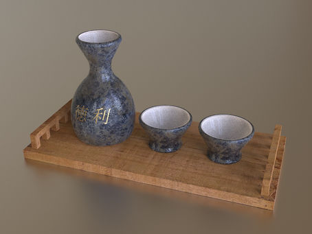 Design and render a Sake set
