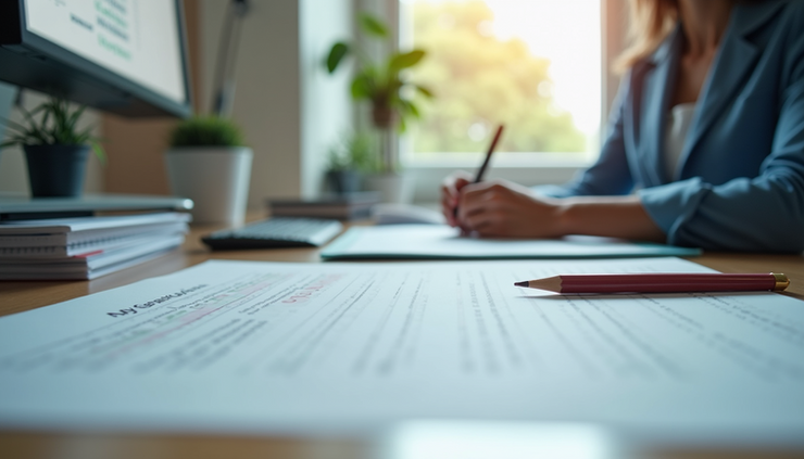 Eye-level view of a psychologist’s desk with assessment tools and notes