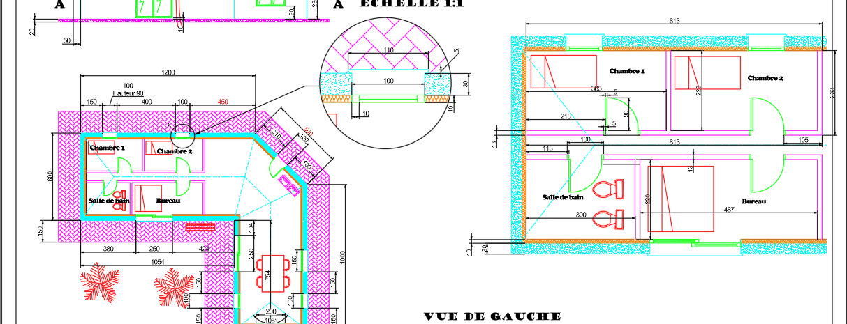 Plan maison autocad