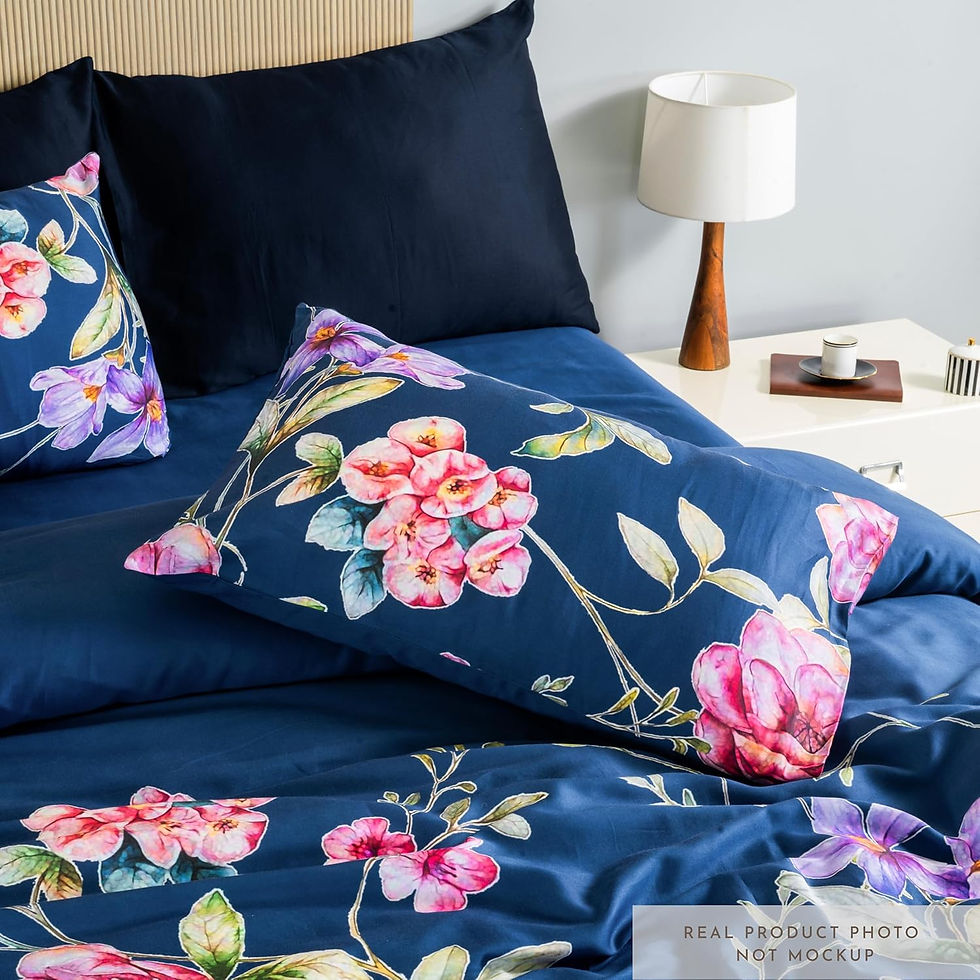 Thumbnail: Ocean Blue Bedsheet Set (Bedsheet and 2 Pillowcases)