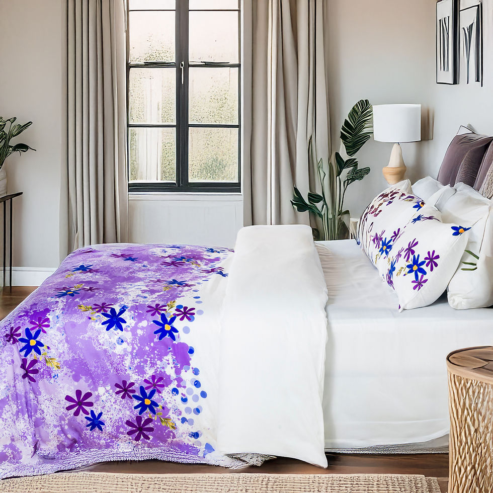 Thumbnail: Purple Paradise Bedsheet Set (Bedsheet & 2 Pillowcases)