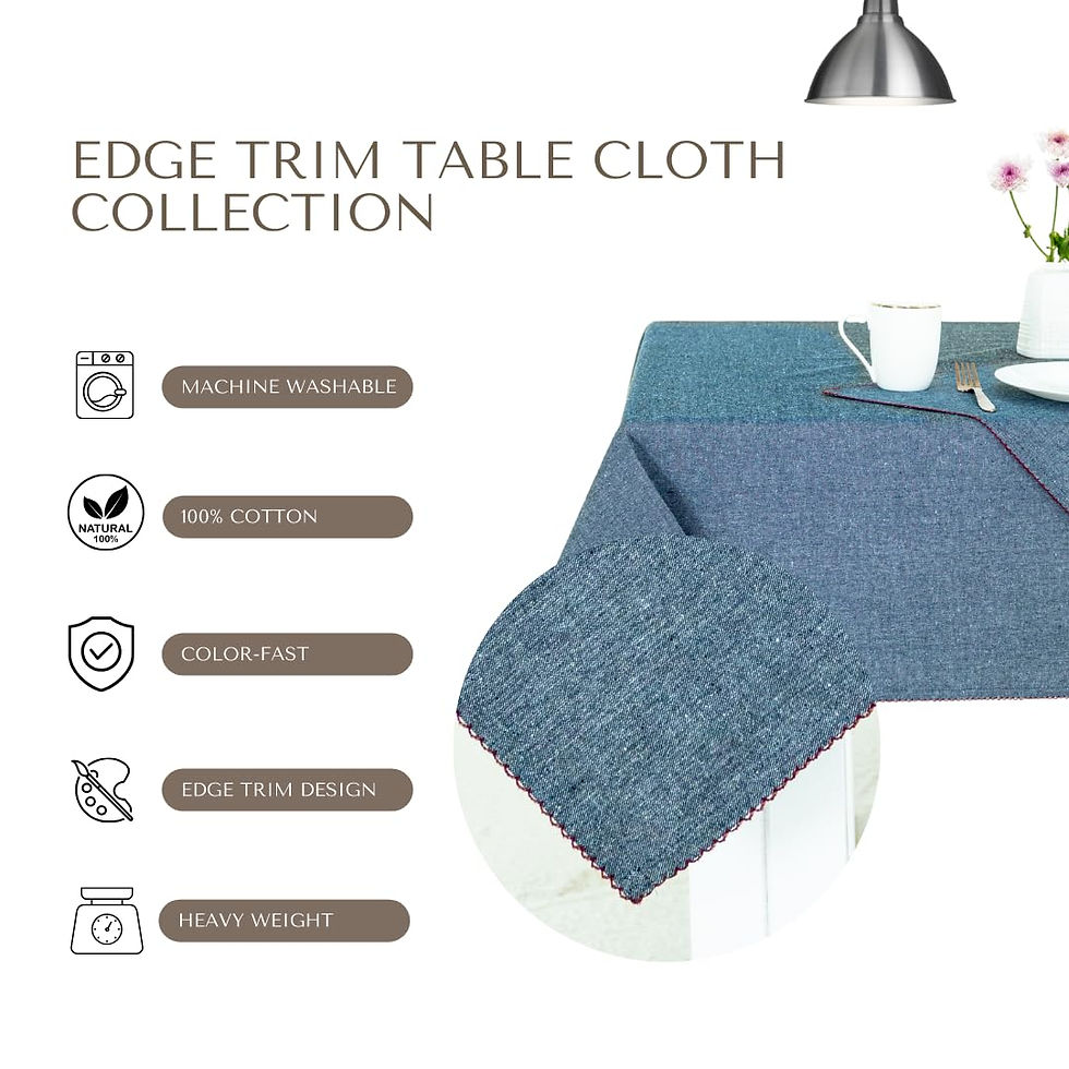 Thumbnail: Shadow Pink Edge Trim Table Cloth