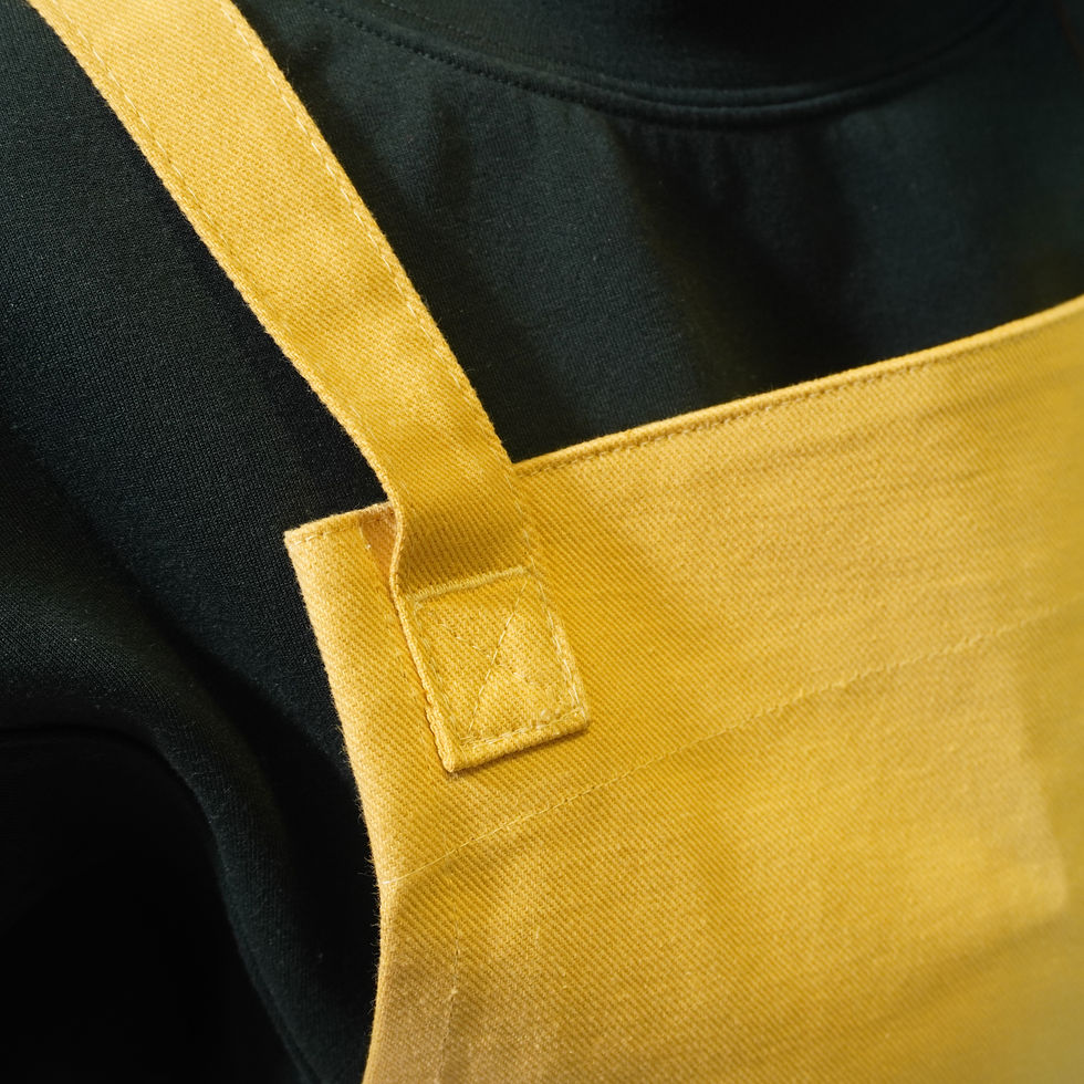 Thumbnail: Pumpkin Yellow Cross Back Kitchen Apron