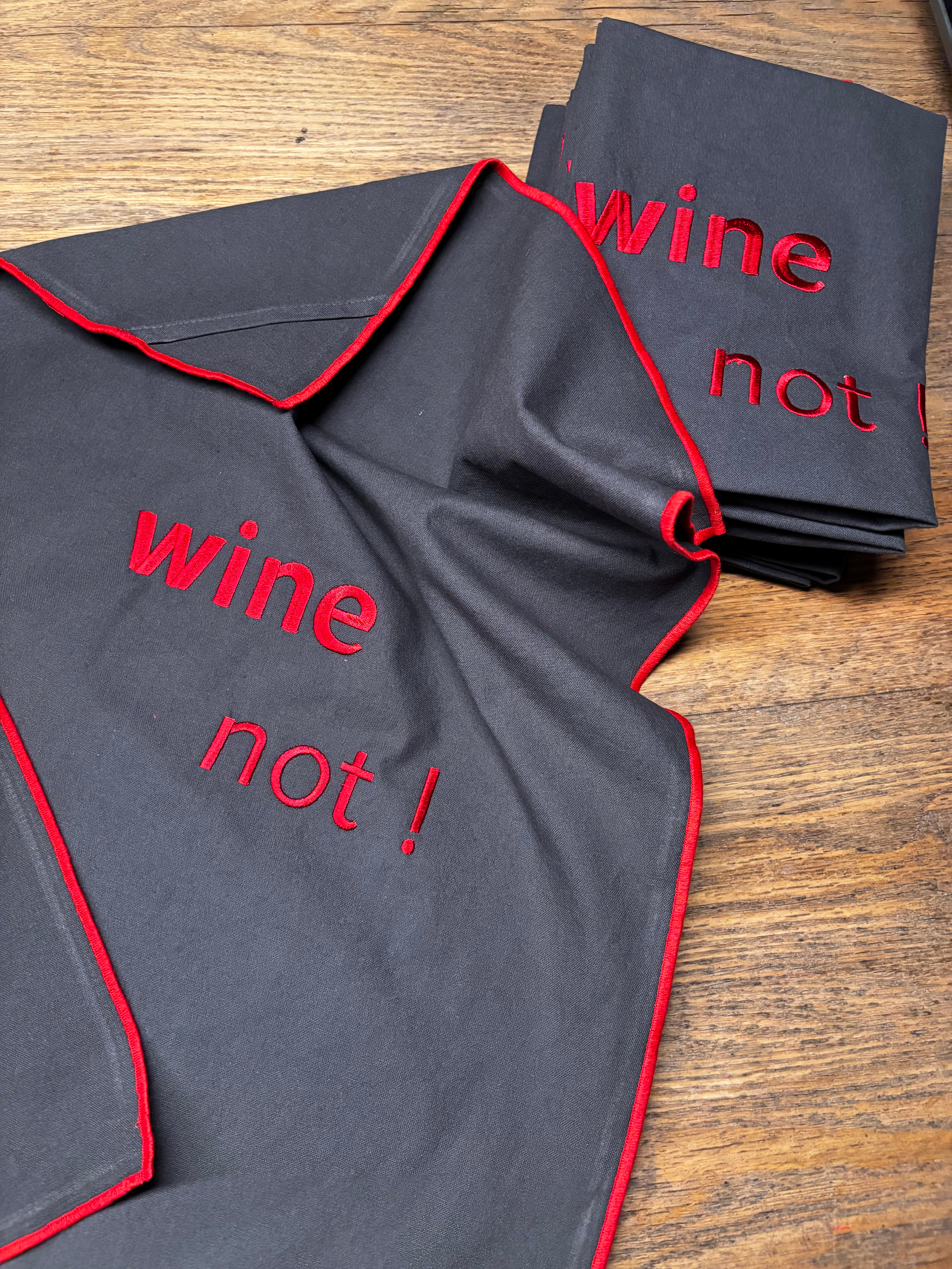 Le Torchon Brodé Vitaminé - Ardoise - Le Vin Coeur