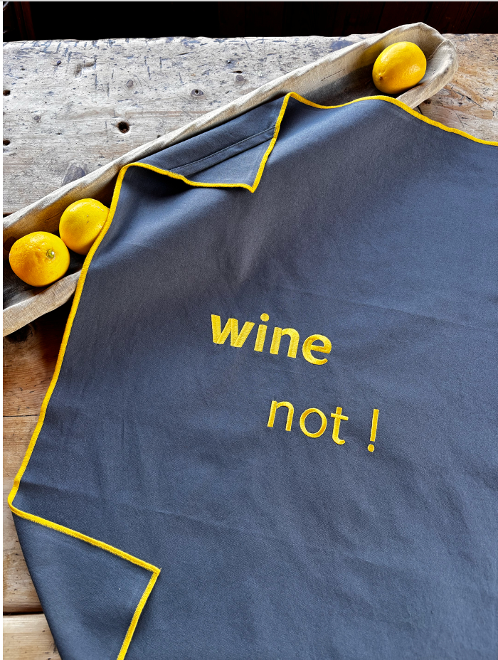 Le Torchon Brodé Vitaminé - Ardoise - Wine Not