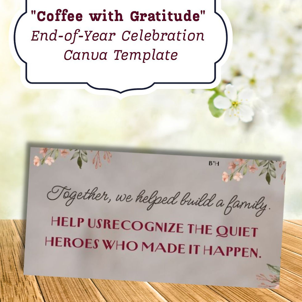 Thumbnail: "Coffee with Gratitude" End-of-Year Celebration Template