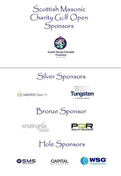 SMCFWA Golf Sponsors 2026
