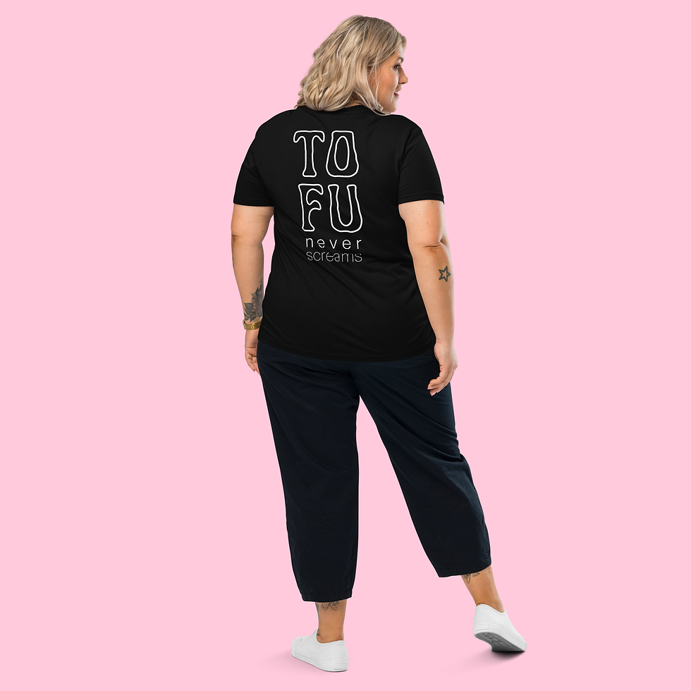 Miniaturbild: Unisex organic T-shirt | Black, Heather Grey, Melange Grey | Tofu never screams