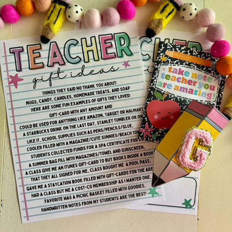 Teacher Gift Idea Printable