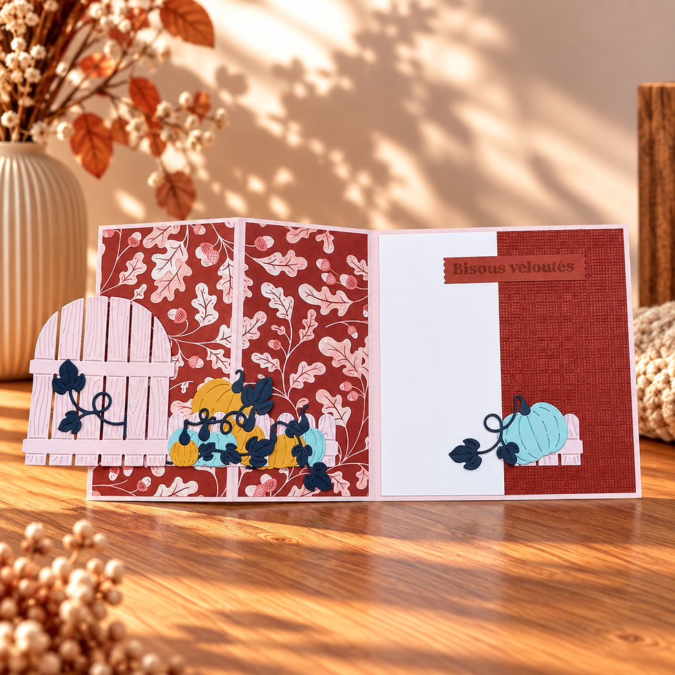 Carte d’automne « Bisous veloutés »