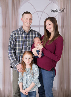 in studio family session