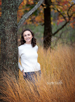 fall high school senior picture