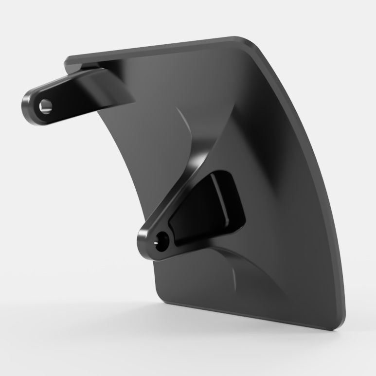 Thumbnail: Rear side mounted curved number plate holder