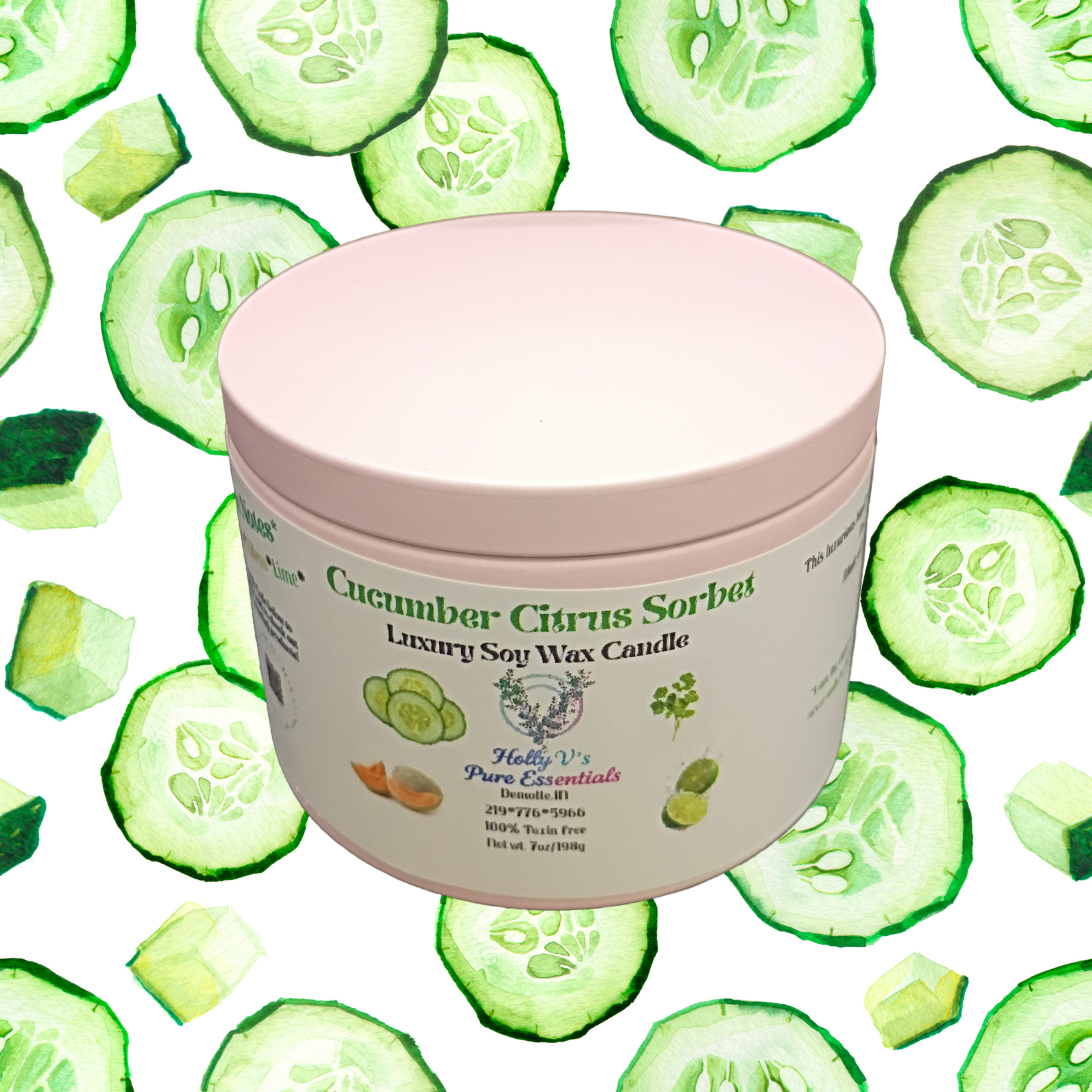 Cucumber Citrus Sorbet 2 wick candle