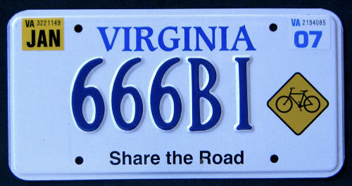 Virginia Share The Road 666BI