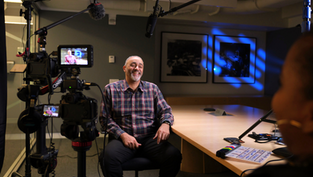 A small space room for corporate video interview