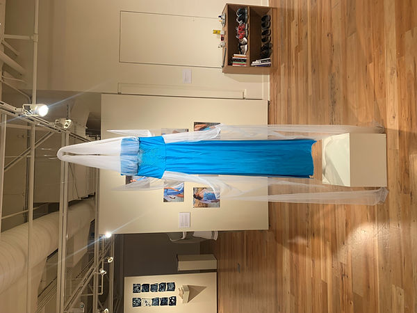 garment display in gallery
