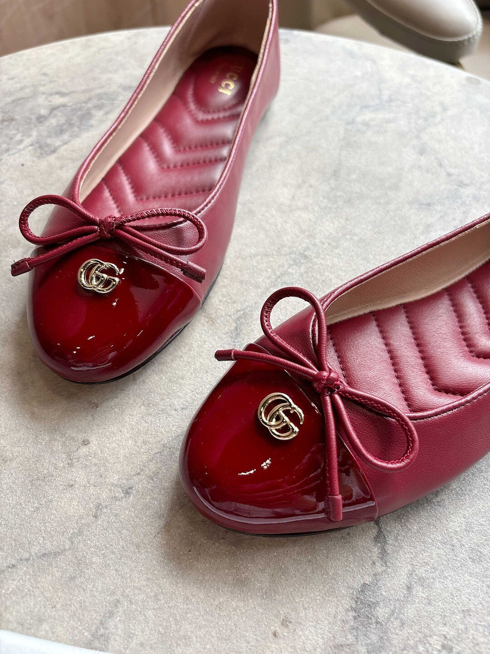 Thumbnail: GUCCI DOUBLE G BALLET FLAT BURGUNDY