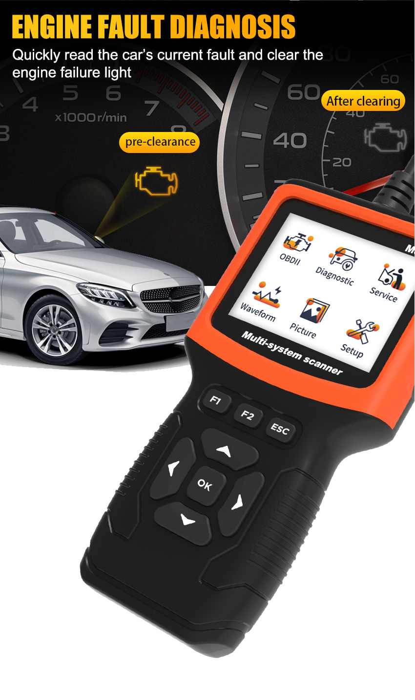 Thumbnail: Advanced Engine, Airbag, ABS OBD II Diagnostic Scanner