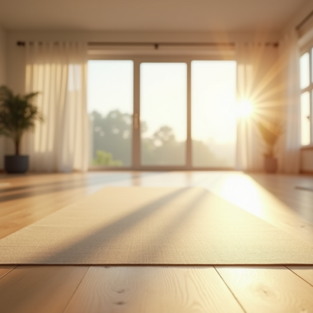 A peaceful yoga space designed for healing and comfort
