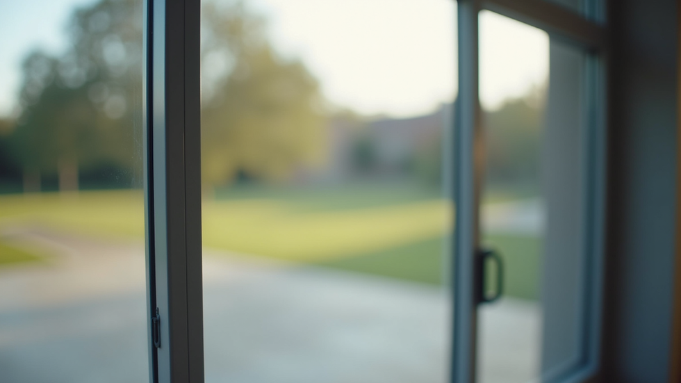 Close-up view of a modern double-glazed window frame in Holsworthy