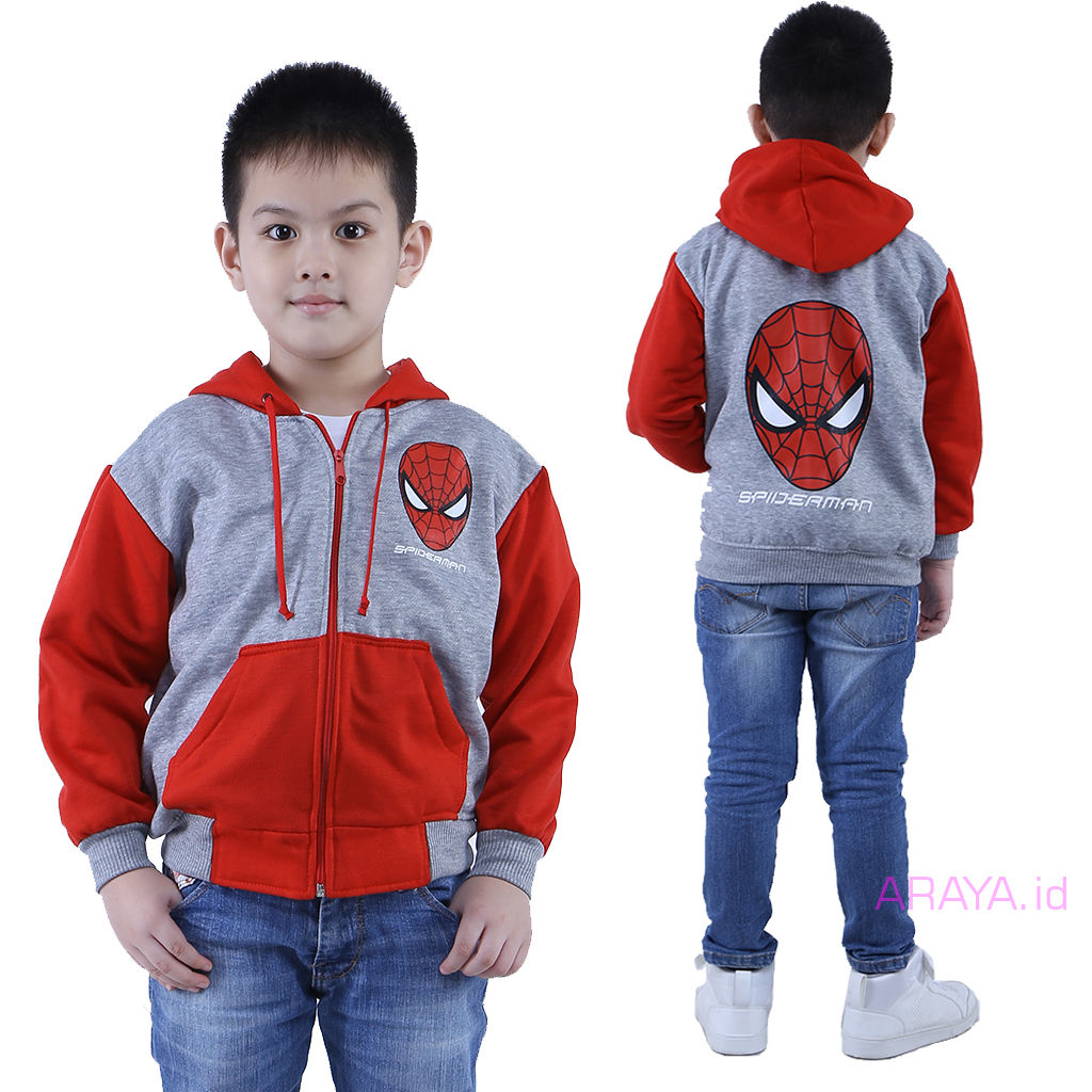 JAKET HOODIE ZIPPER SPIDERMAN