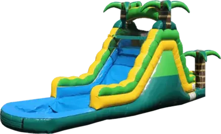 15' Tall Tropical Backloading Water Slide Rental
$275.00
Unit Dimensions:
Length: 30'
Width: 12'
Hight: 15'