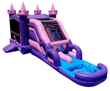 5 - 1 Pink Castle Deluxe Dual Lane Bounce House Rental
(Wet/Pool)
$255.00
Unit Dimensions:
Length: 27'
Width: 13'
Height: 14'