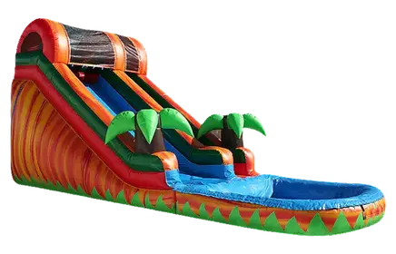 15' Tall Tropical Fiesta Water Slide Rental
$255
Unit Dimensions:
Length: 33'
Width: 13'
Hight: 15'