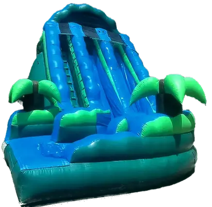 18' Tall Dual Lane Tropical Water Slide Rental
$325.00
Unit Dimensions:
Length: 26'
Width: 18'
Hight: 18'