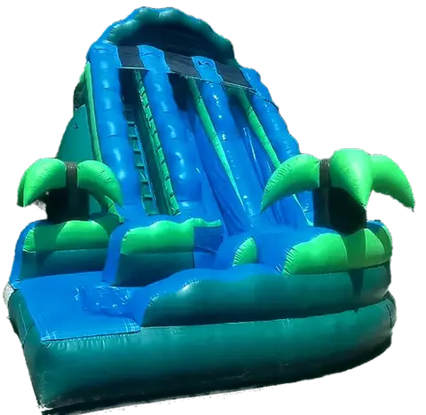 18' Tall Dual Lane Tropical Water Slide Rentals in Orange County
$325.00
Unit Dimensions:
Length: 26'
Width: 18'
Hight: 18'