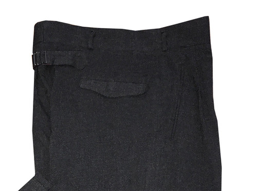 1940s-50s Buckle Back Charcoal Trousers | Swankys Vintage