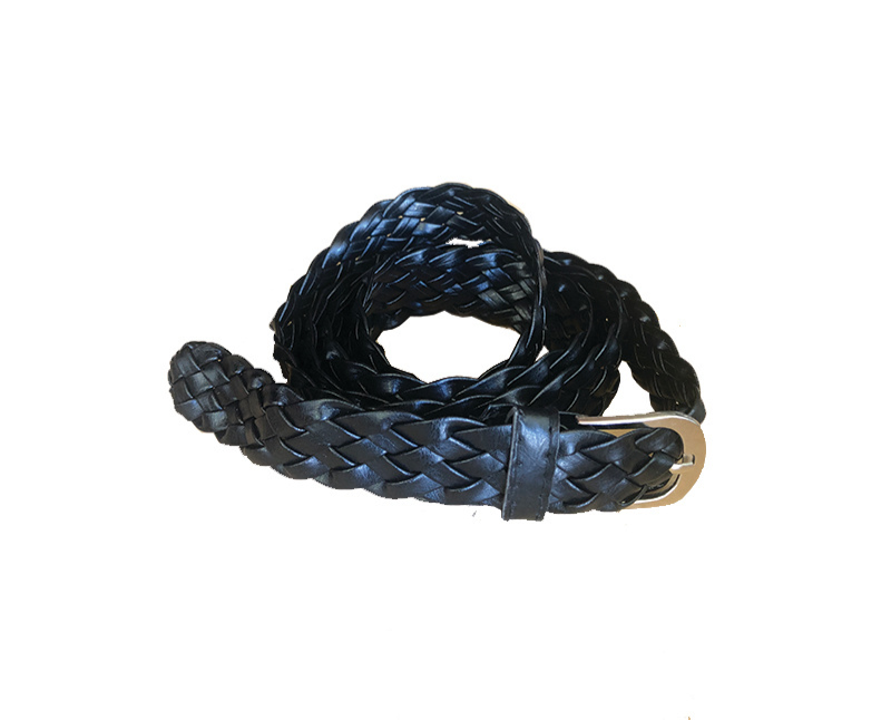 Miniature : Braided Skinny Men's Black Belt