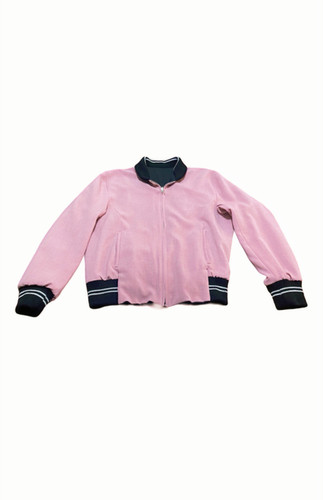 Vintage Pink & Black Rocker Reversible Bomber 50's Jacket