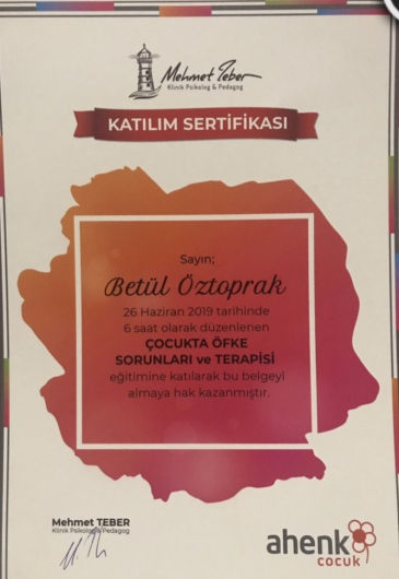 Öfke Sertifika