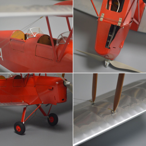 DH.82 Tiger Moth wooden kit, 750 mm wingspan, 1:12 scale