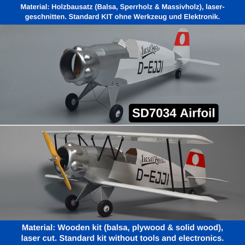 Bücker Bü133 Jungmeister wooden kit, 660 mm wingspan, 1:10 scale