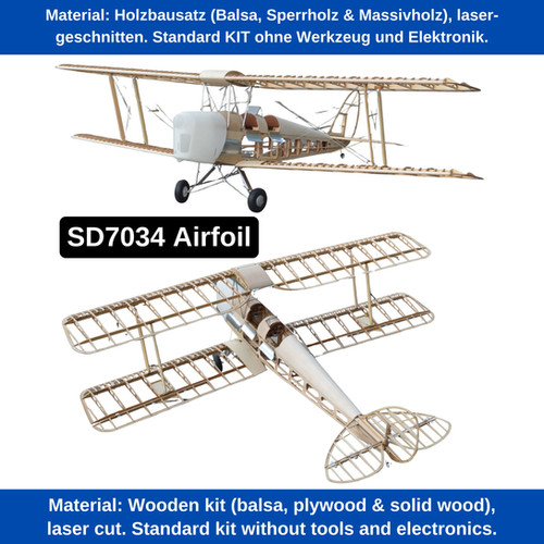 DH.82 Tiger Moth wooden kit, 1500 mm wingspan, 1:6 scale
