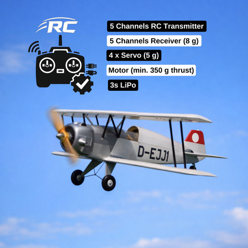 Bücker Bü133 Jungmeister wooden kit, 660 mm wingspan, 1:10 scale