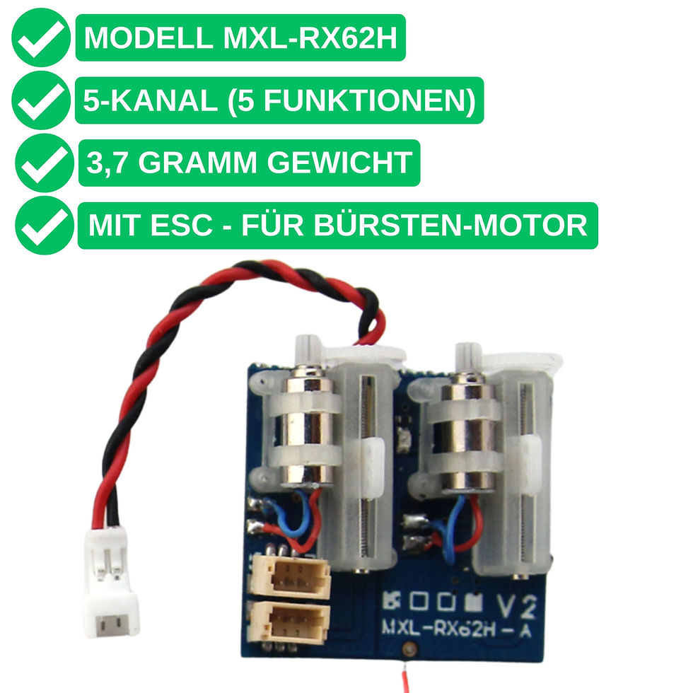 Miniatura: Micro MXL-RX62H Empfänger 4-Kanäle, Mini Empfänger Slow Flyer, 3,7g Receiver Slowflyer, 4 Kanal Receiver Slow Flyer Modellflu