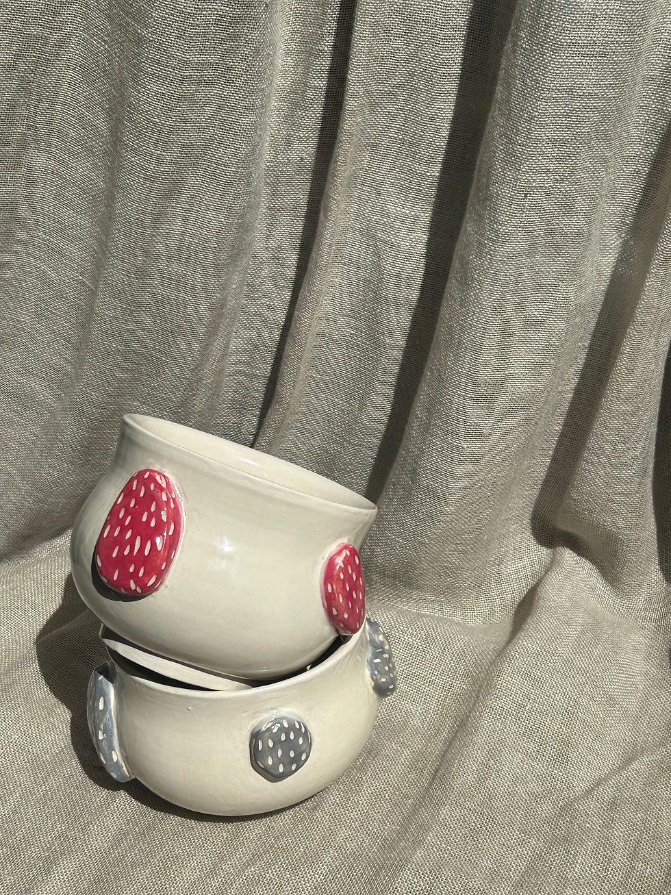 Miniature : Bol évasé arrondi en faïence — Bump Bump collection 